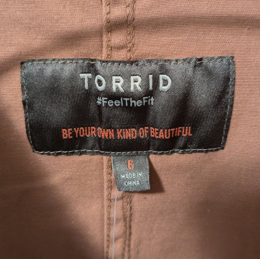 Torrid Women's Tan Utility Jacket Size 6X - Picture 4 of 10